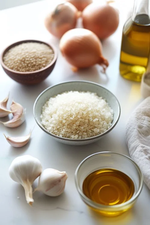 ingredientes arroz integral con quinoa