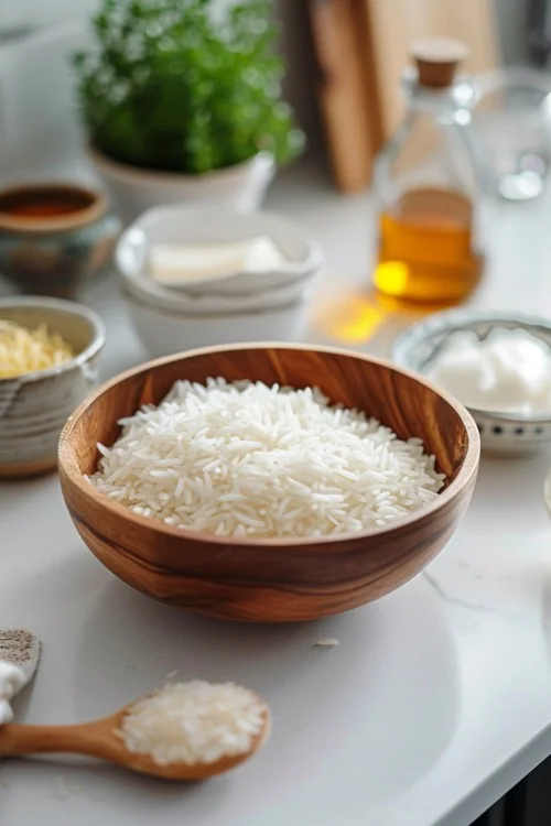 ingredientes arroz integral en olla arrocera